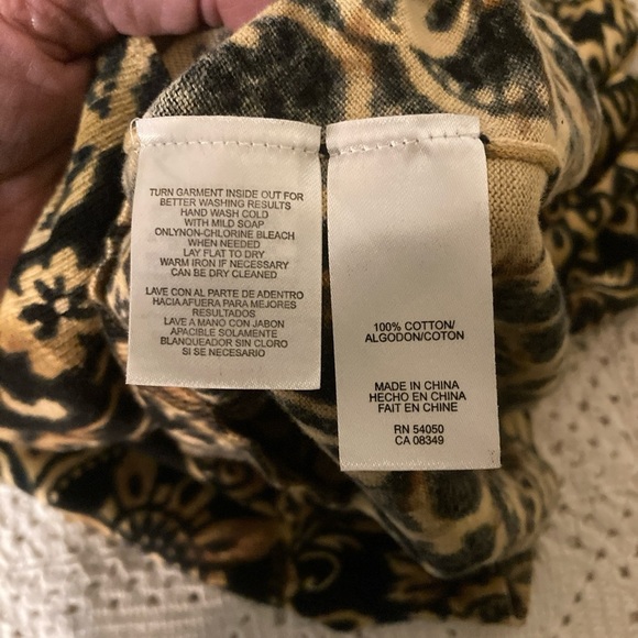 🌈 Jones New York Dahlia mandala v neck cotton cardigan small - Picture 6 of 6